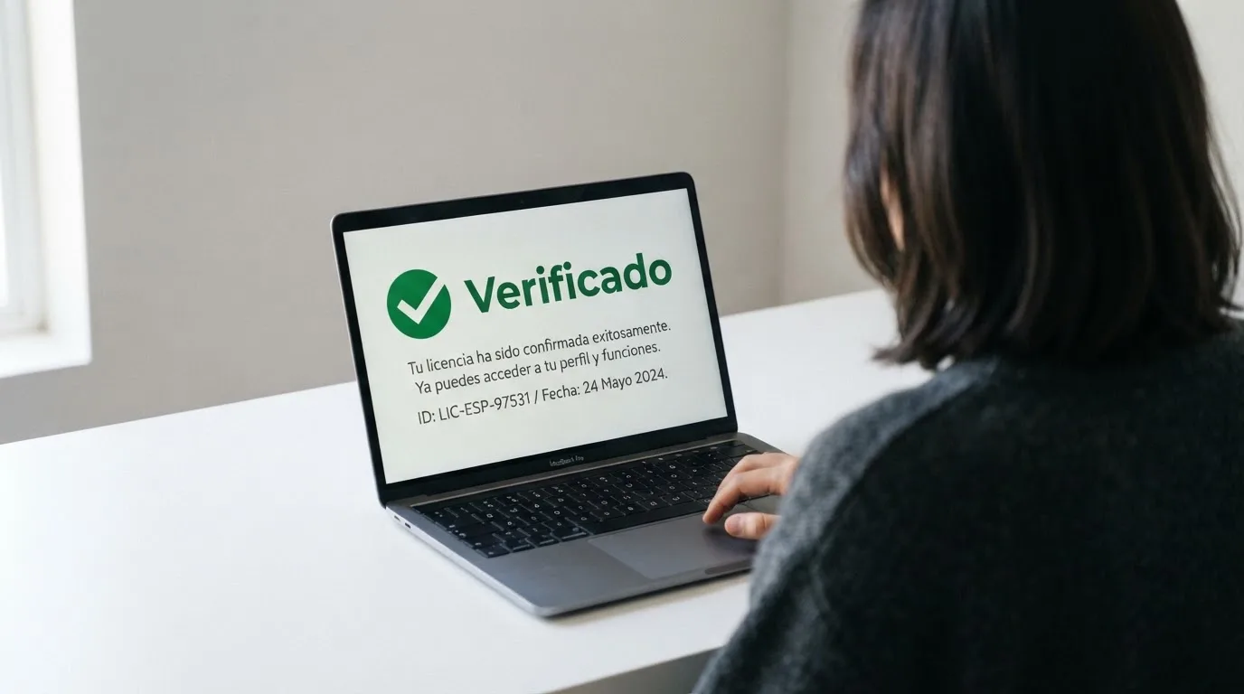 Interfaz del registro oficial de la DGOJ con los datos de licencia de un operador de juego español