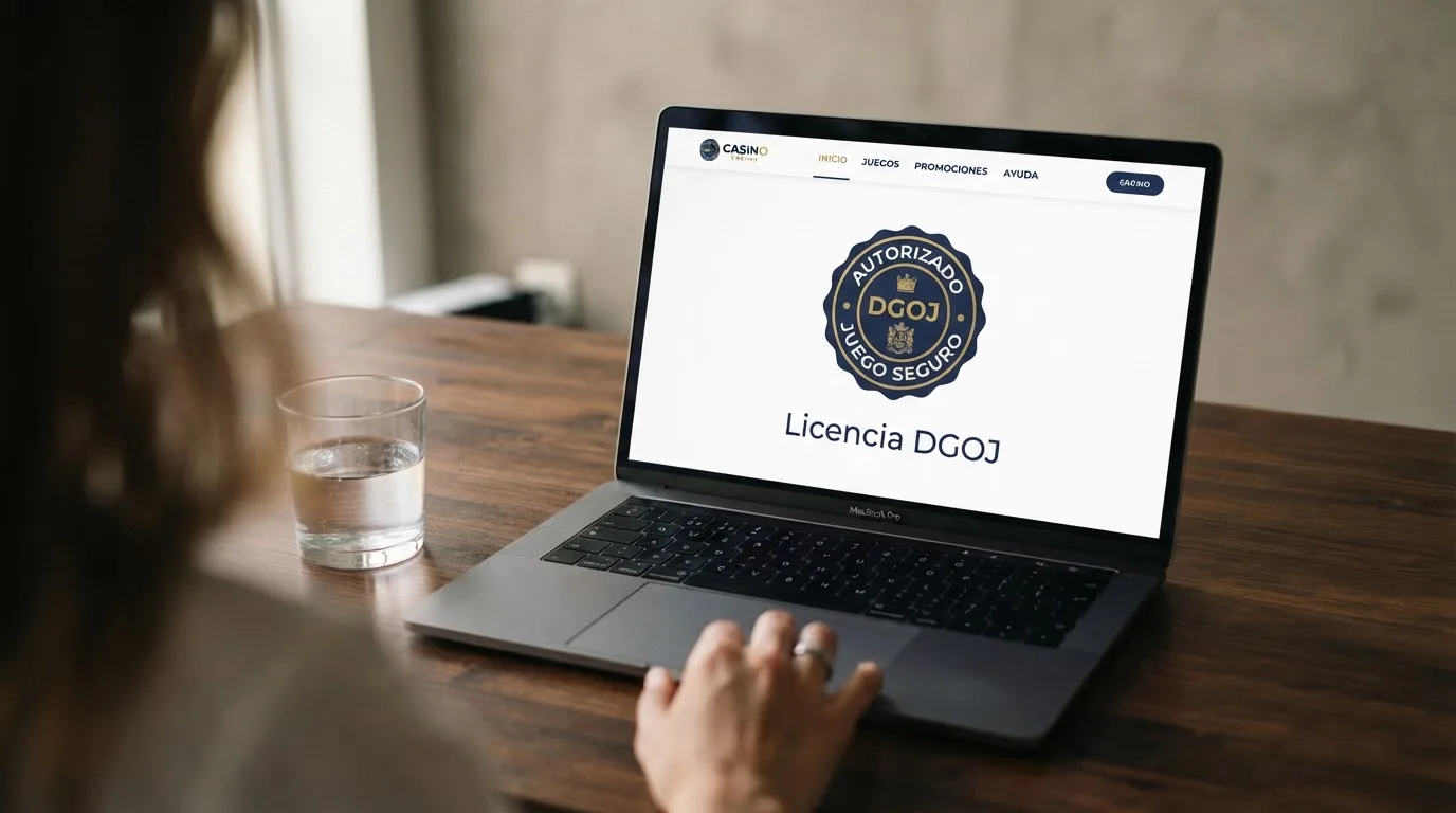 Sello oficial de la Direción General de Ordenación del Juego en la web de un operador con licencia española